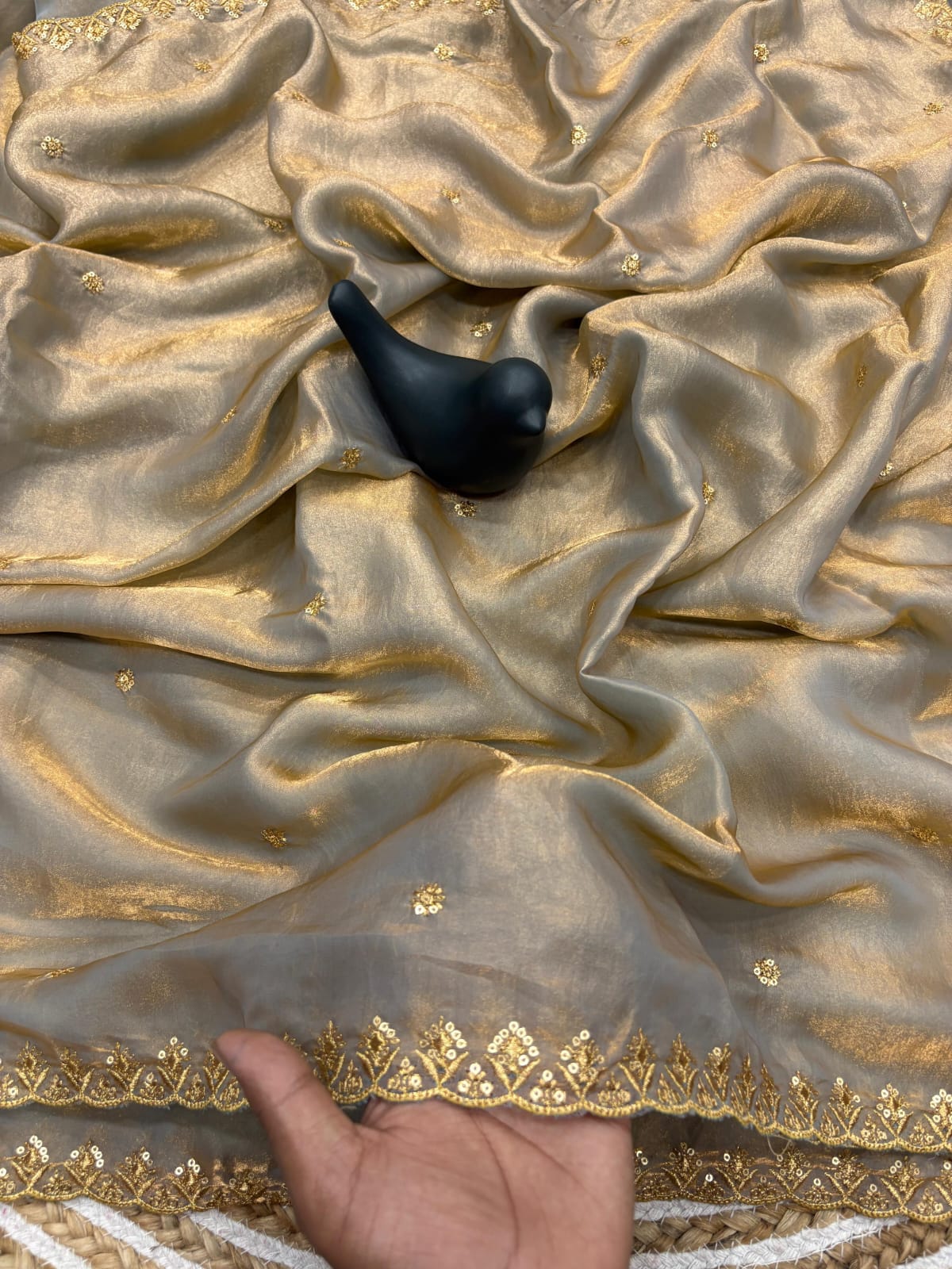 Fandy satin space silk saree