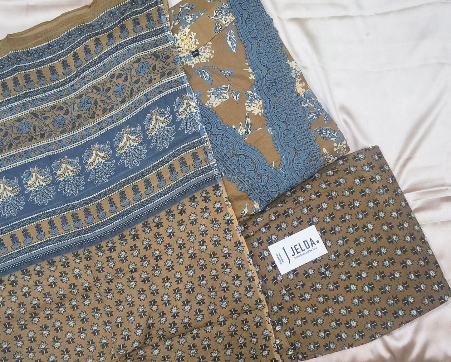 Cotton printed with lace work salwar suit