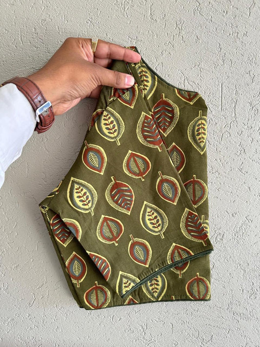 Pure Ajrakh Cotton ready made blouse