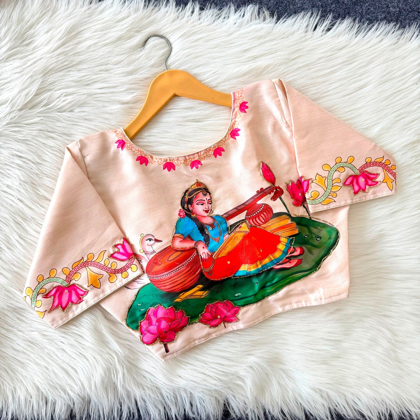 Soft cotton silk ready made blouse