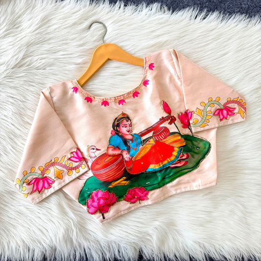Soft cotton silk ready made blouse