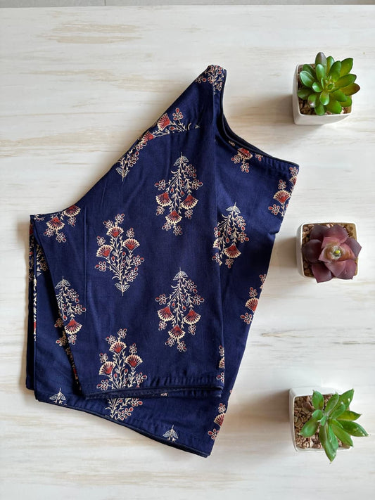 Pure Ajrakh Cotton ready made blouse