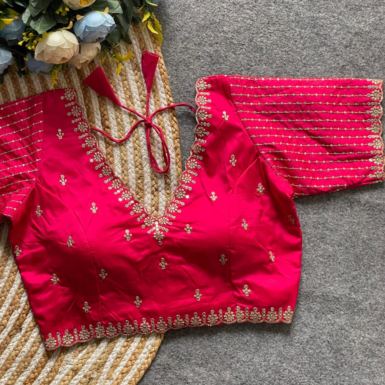 Banarasi silk ready made blouse
