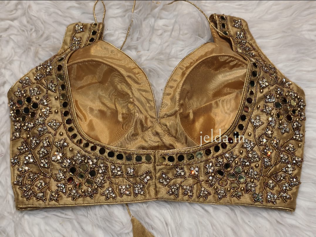 Zarkan real mirror handwork custom made blouse