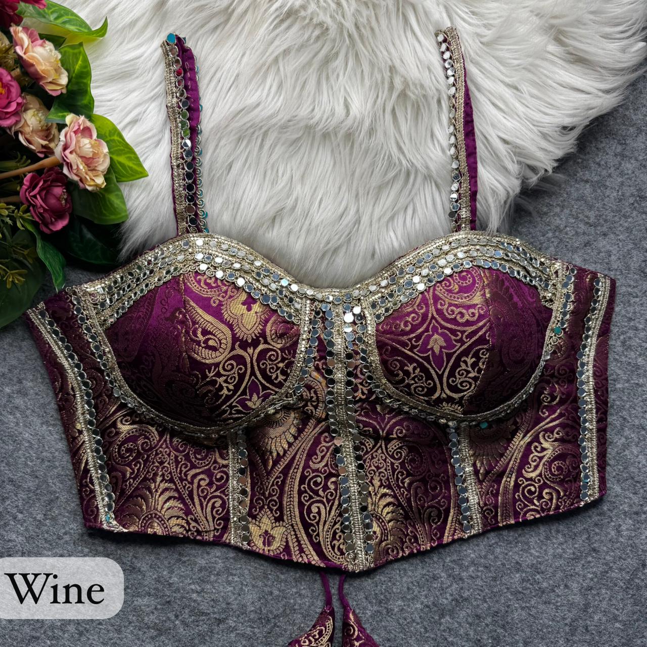 PARTYWEAR WESTERN STYLE CORSET READY MADE BLOUSE
