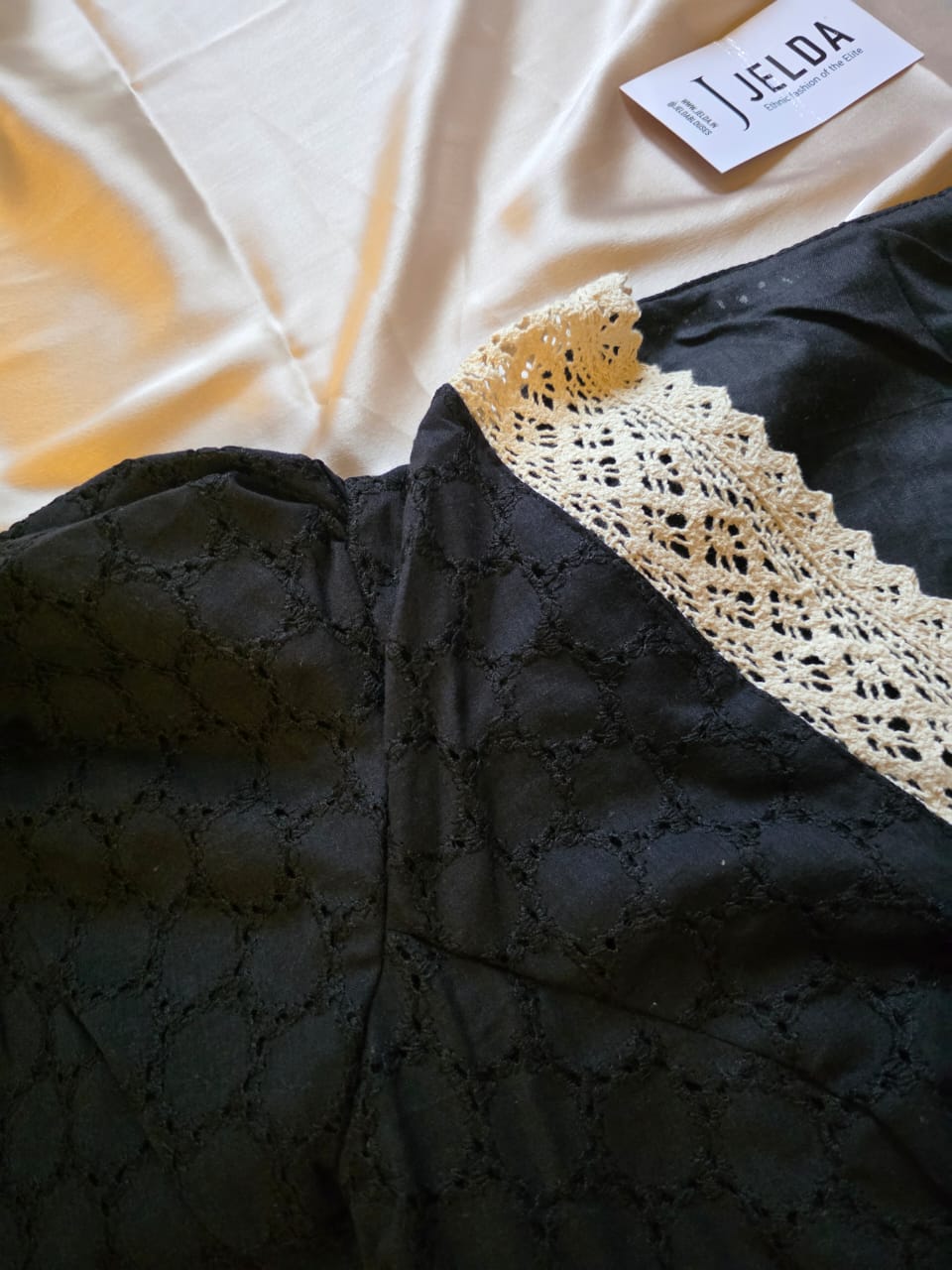 Hakoba cotton with lace work Designer Blouse