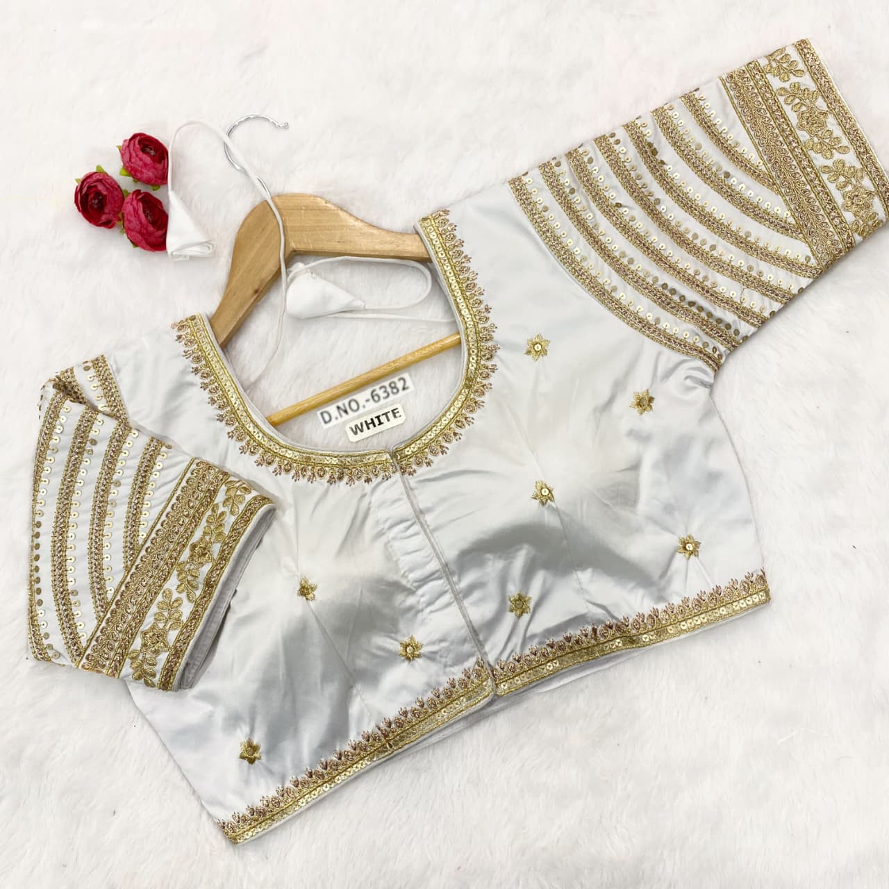 Malai Embroidery ready made blouse