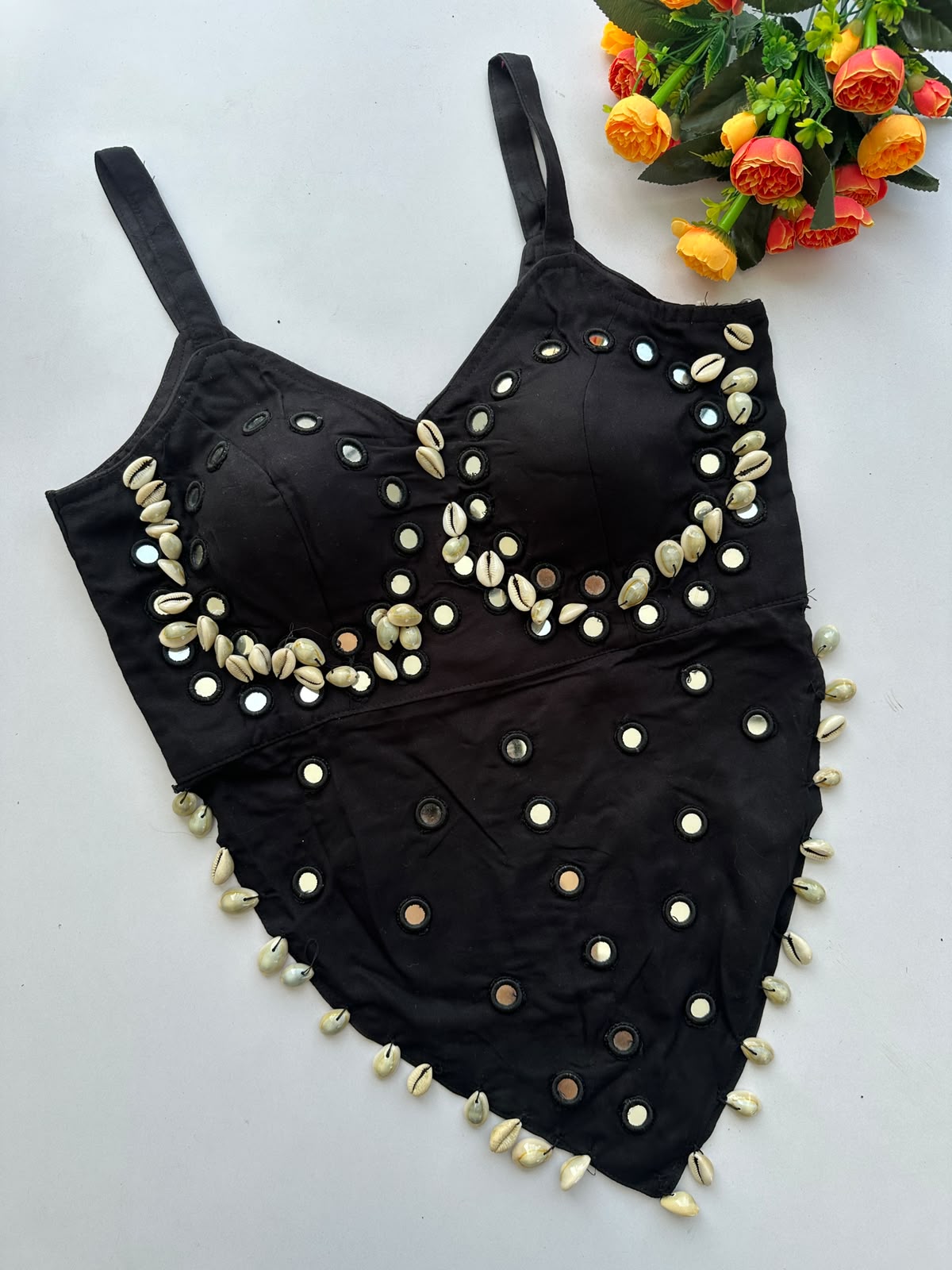 Heavy Thread & Hand Mirror Work ready made blouse