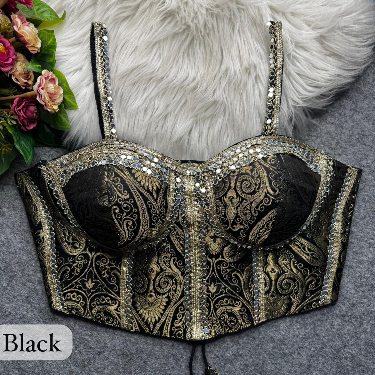 PARTYWEAR WESTERN STYLE CORSET READY MADE BLOUSE