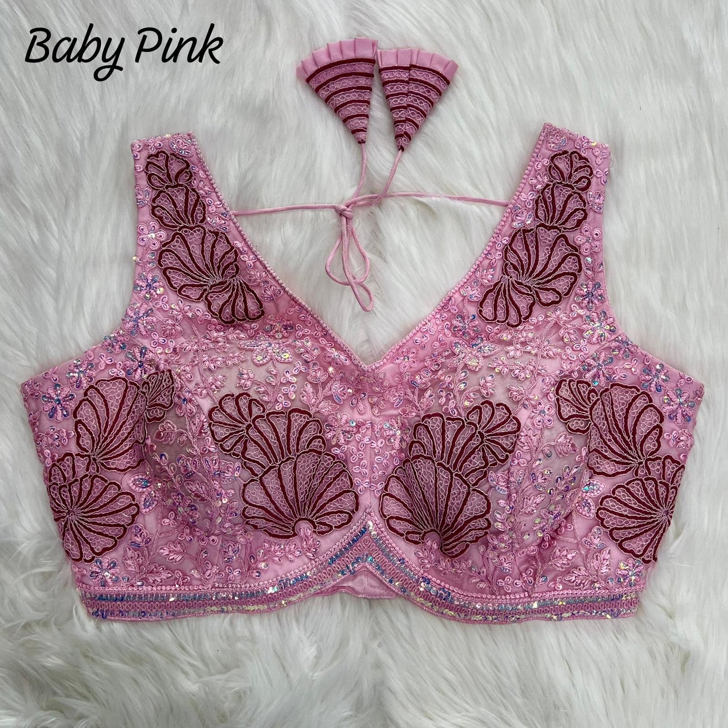 Heavy power net ready made blouse
