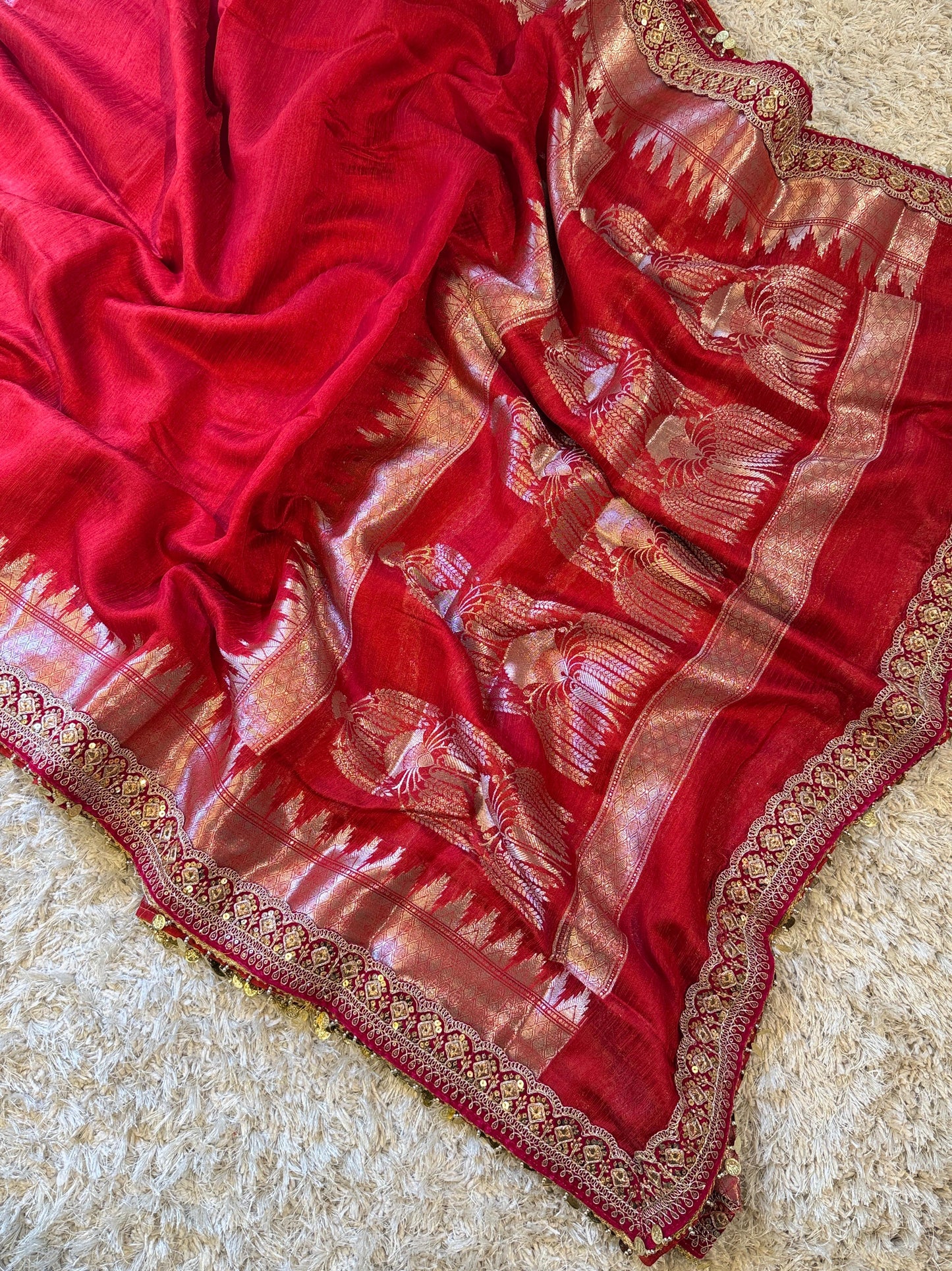 Banarasi Katan Georgette Soft Silk Saree