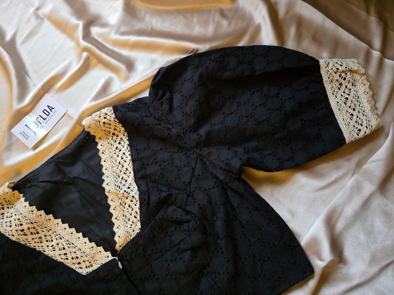 Hakoba cotton with lace work Designer Blouse