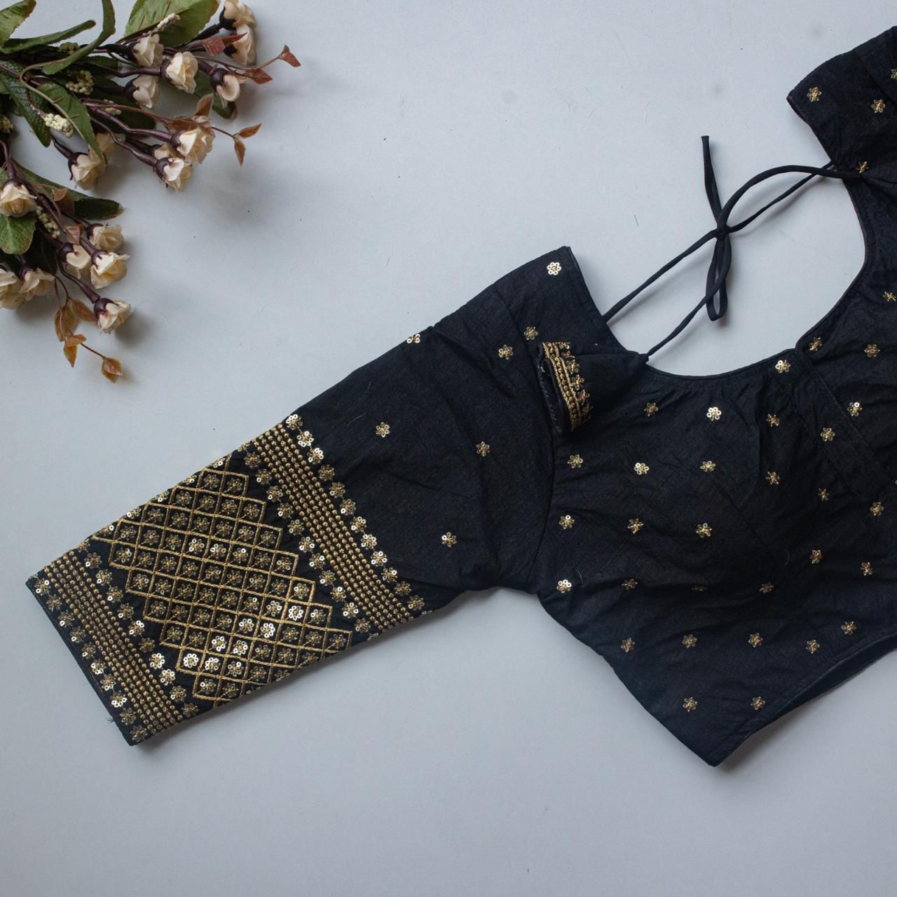 Vichitra silk ready made blouse