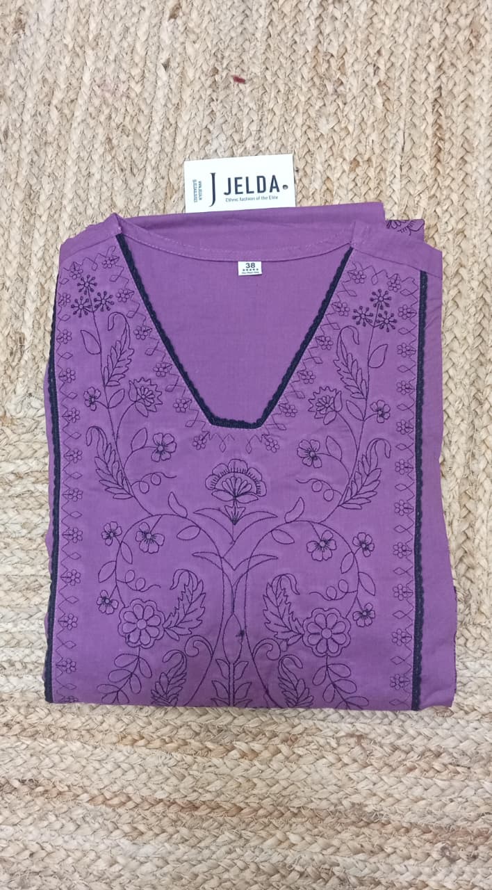 Cotton embroidery work salwar suit