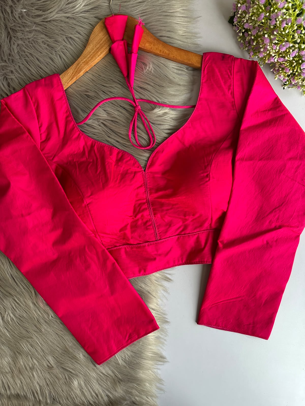 Space silk full sleeve ready made blouse