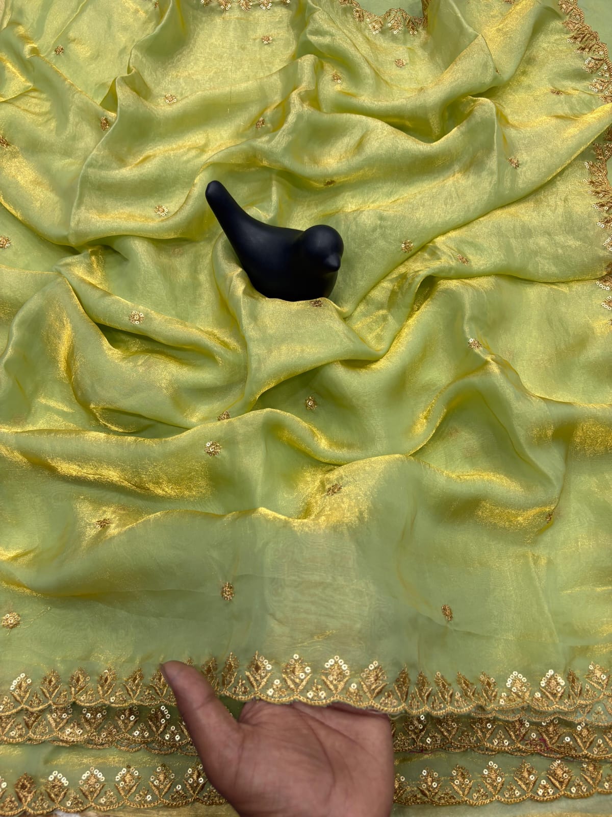 Fandy satin space silk saree