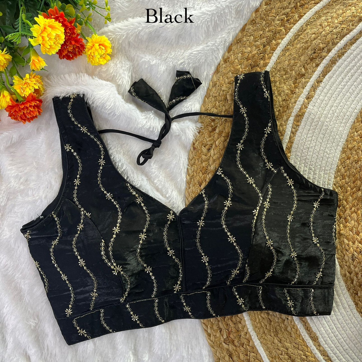 Fendy NC Sattin sleeveless ready made blouse