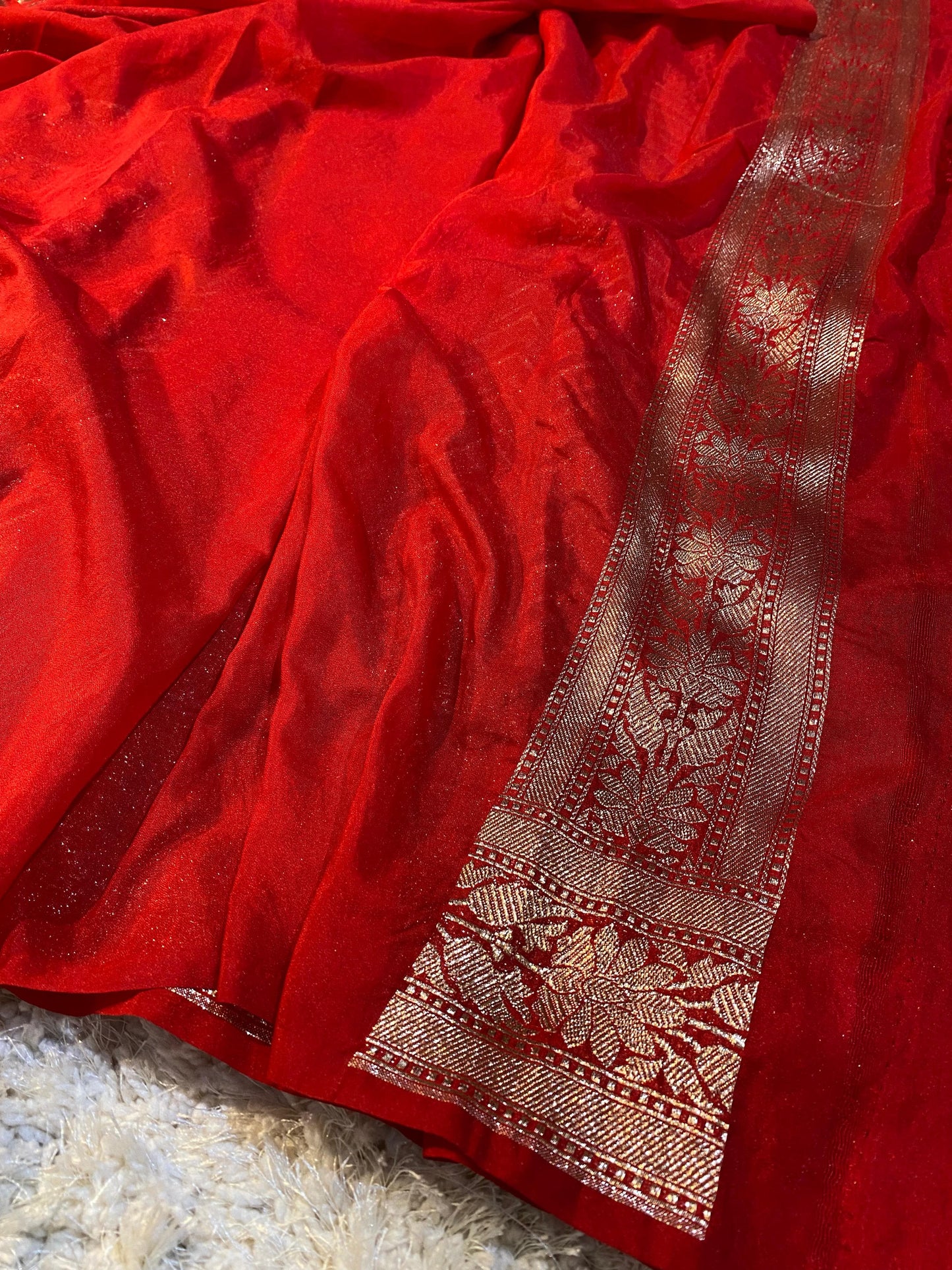 Handloom Banarasi Katan Georgette Silk Saree