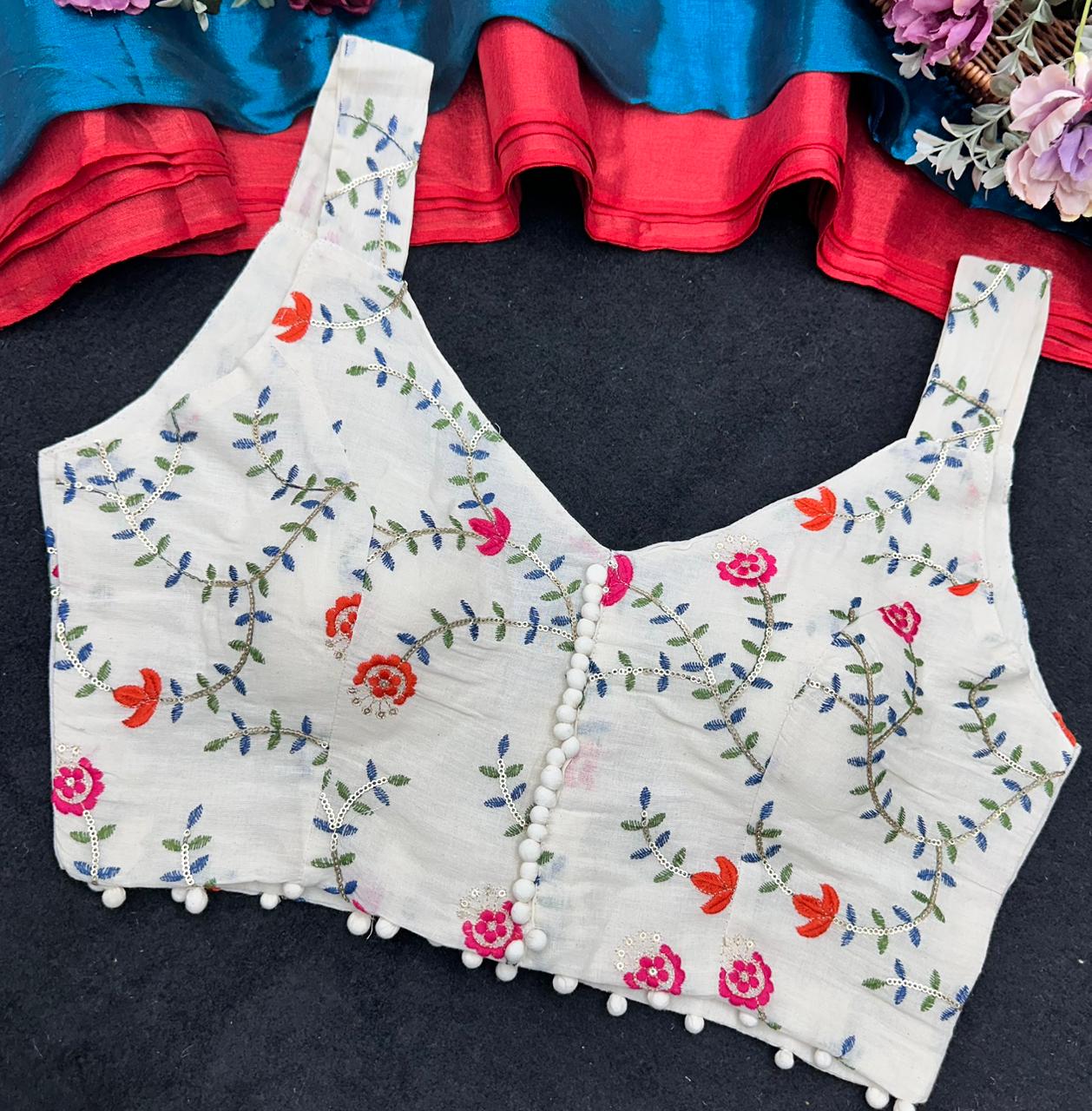 presenting original camric cotton ready made blouse