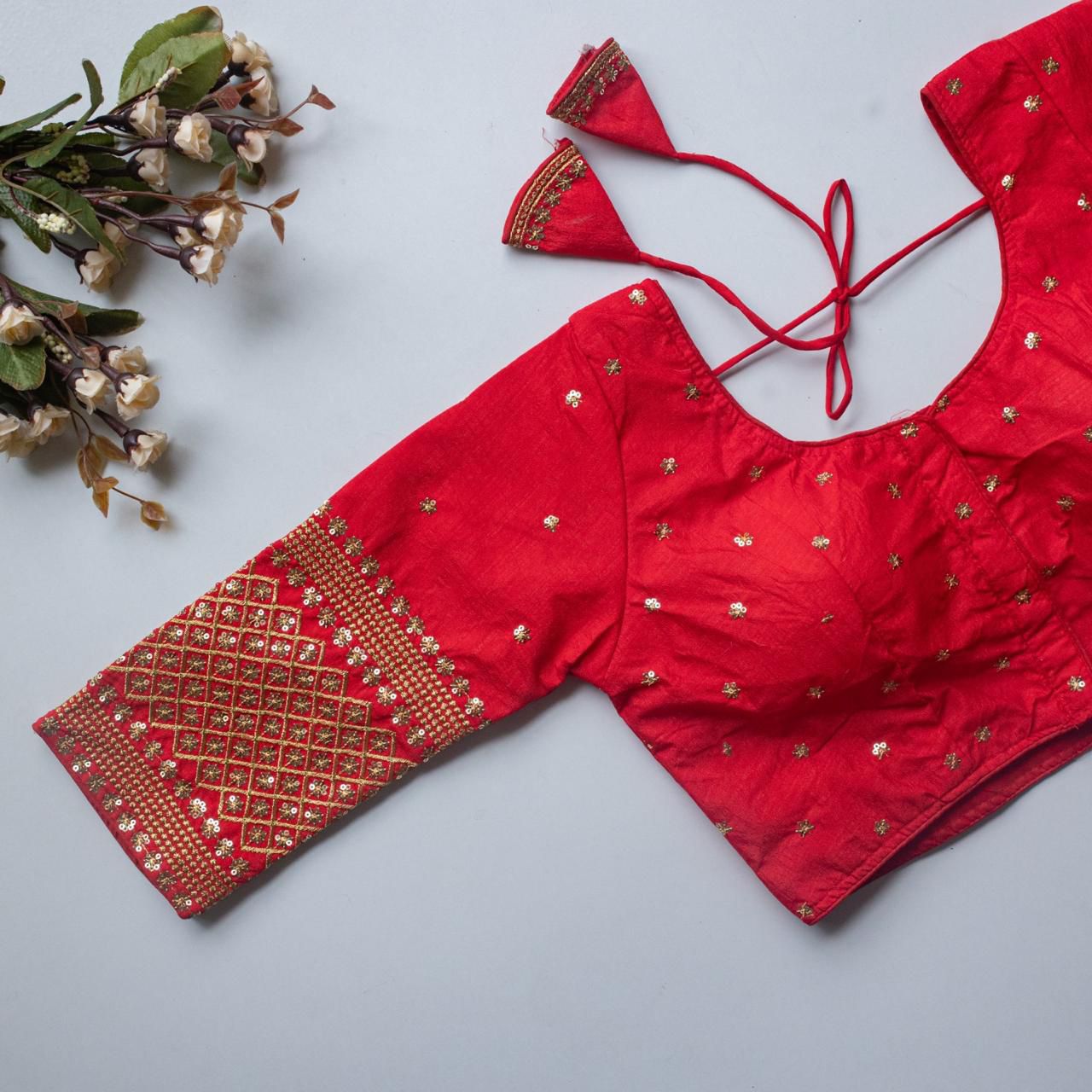 Vichitra silk ready made blouse
