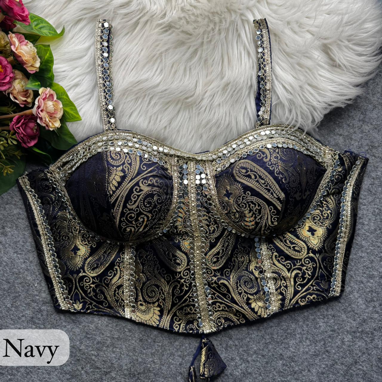 PARTYWEAR WESTERN STYLE CORSET READY MADE BLOUSE