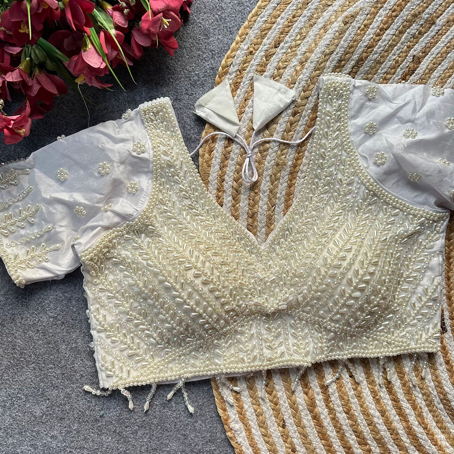 Pure handwork ready made blouse
