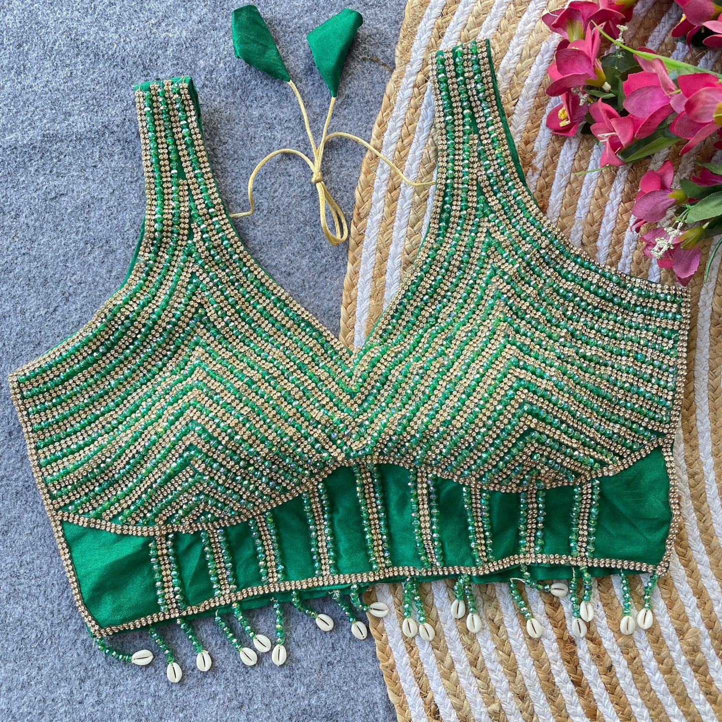 Pure silk handcrafted ready made blouse