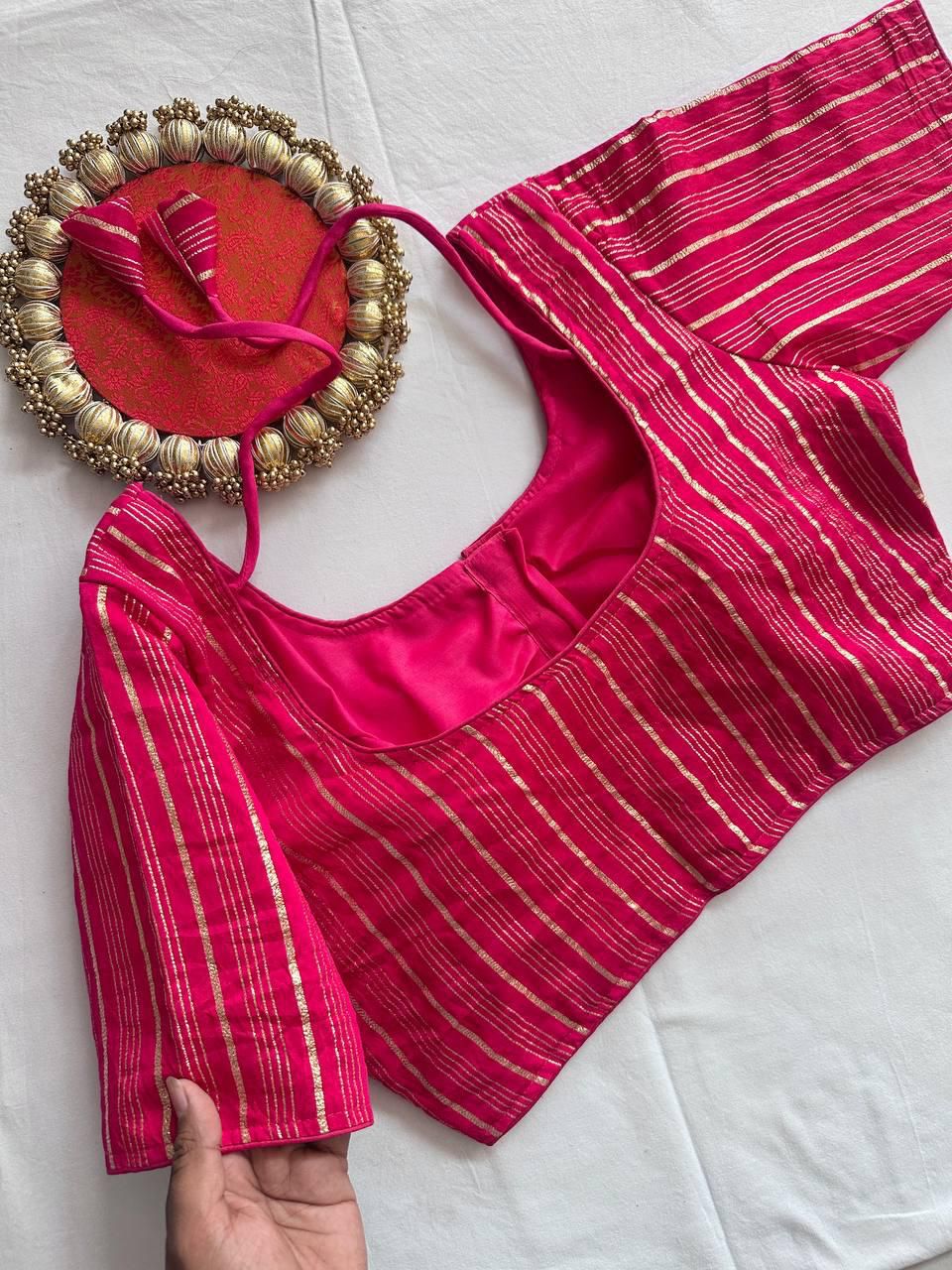 Pure dyeable cotton ready made blouse