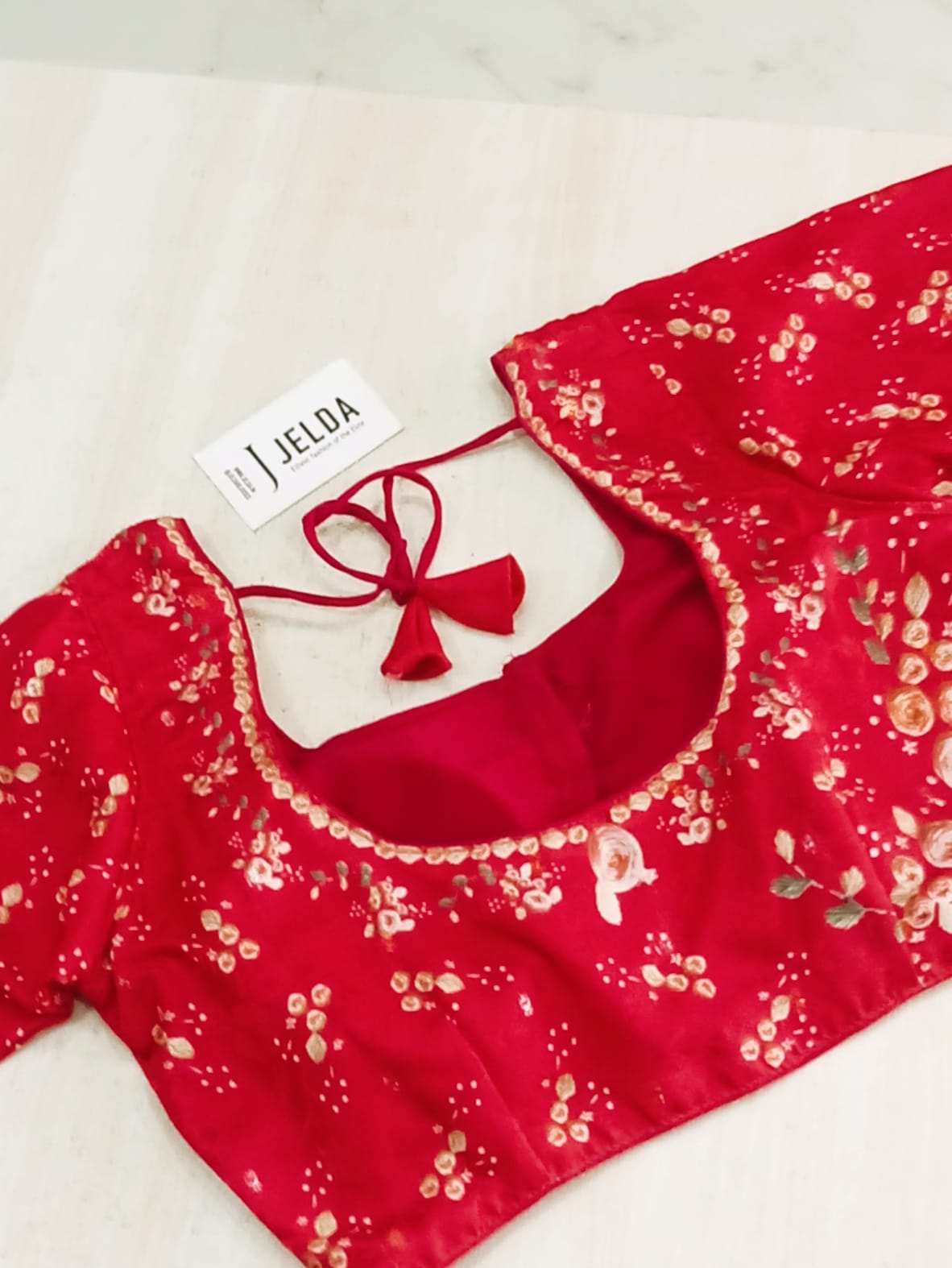 Printed work ready made blouse
