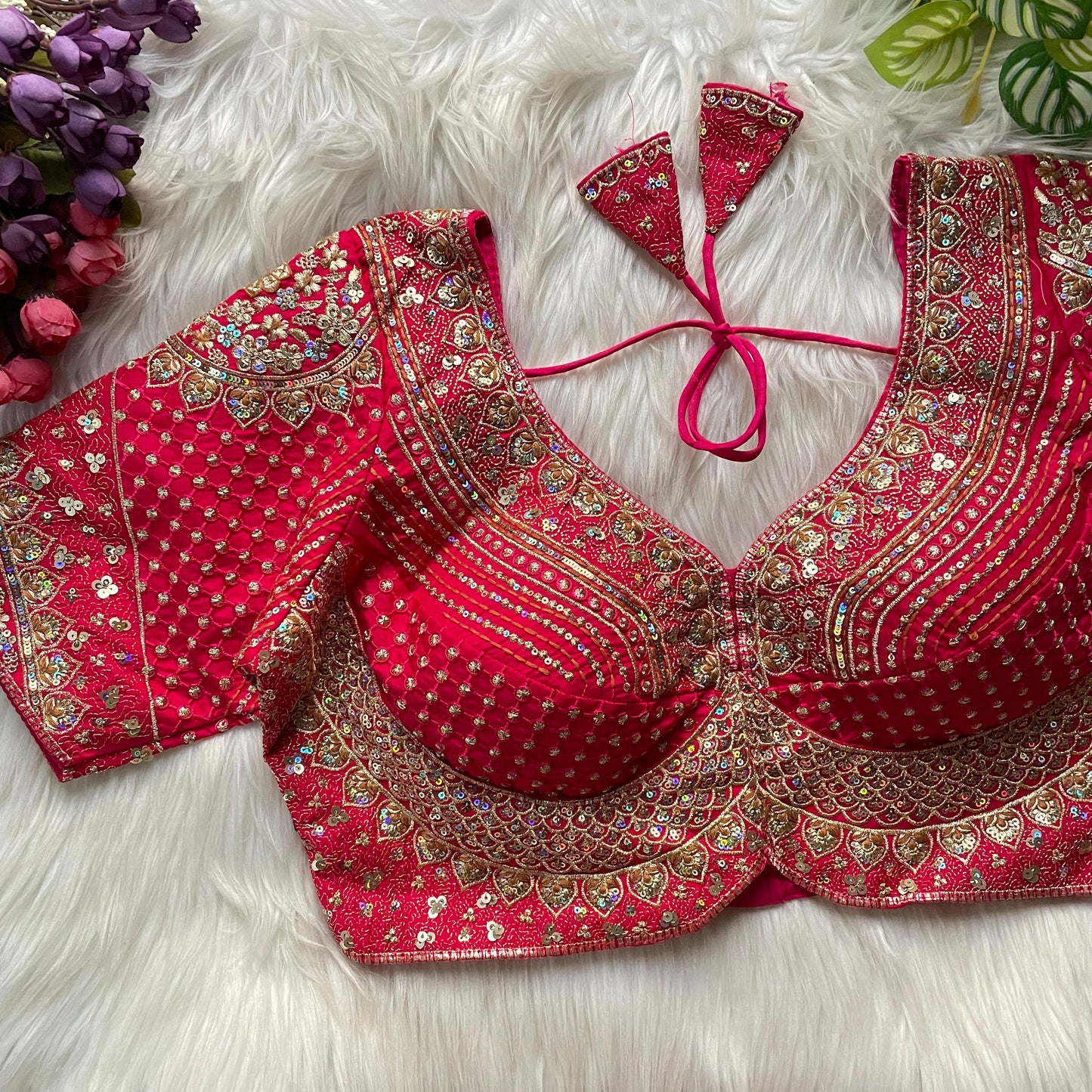 Heavy pure soft roman silk tricot fuising ready made blouse