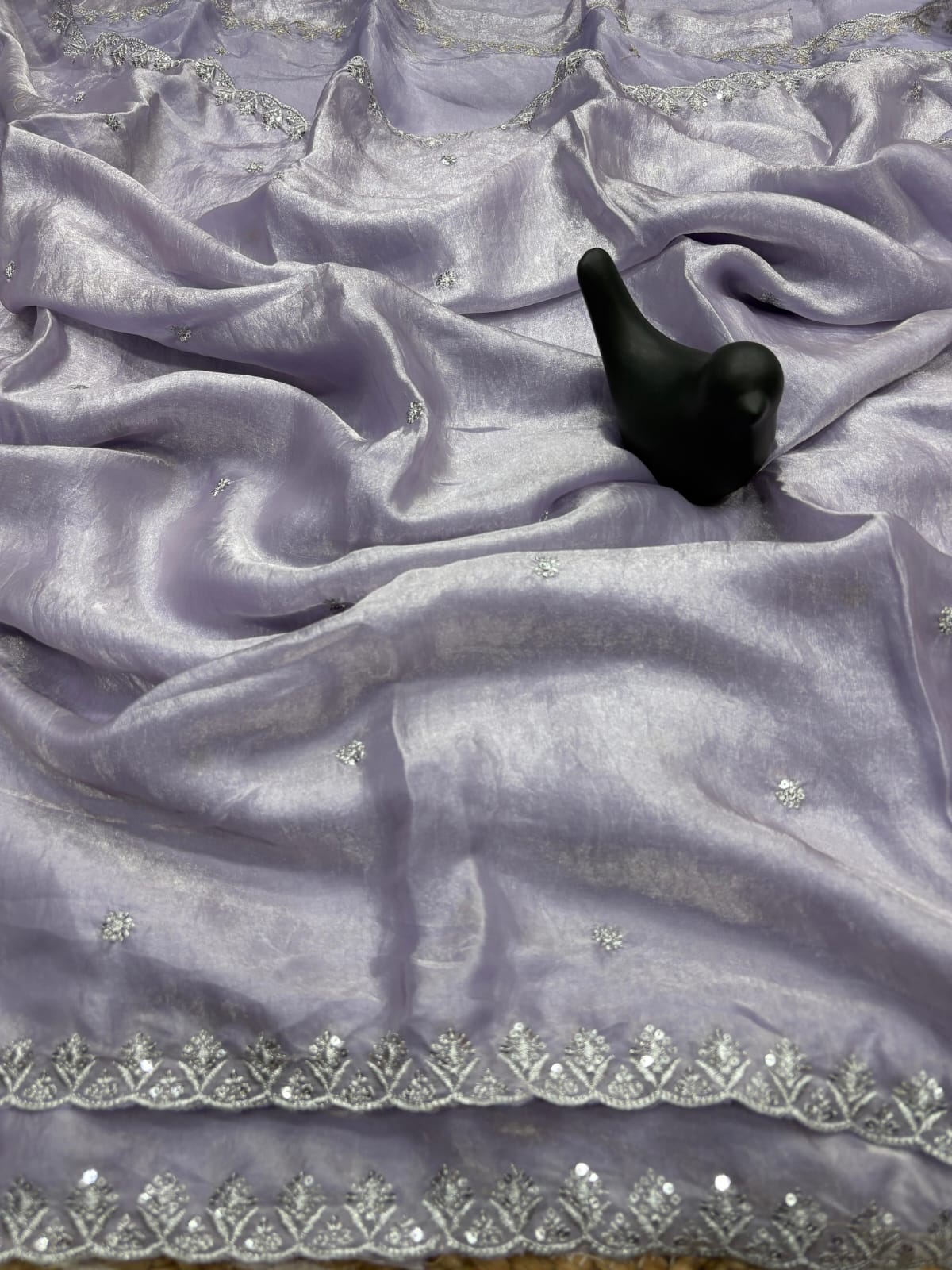 Fandy satin space silk saree