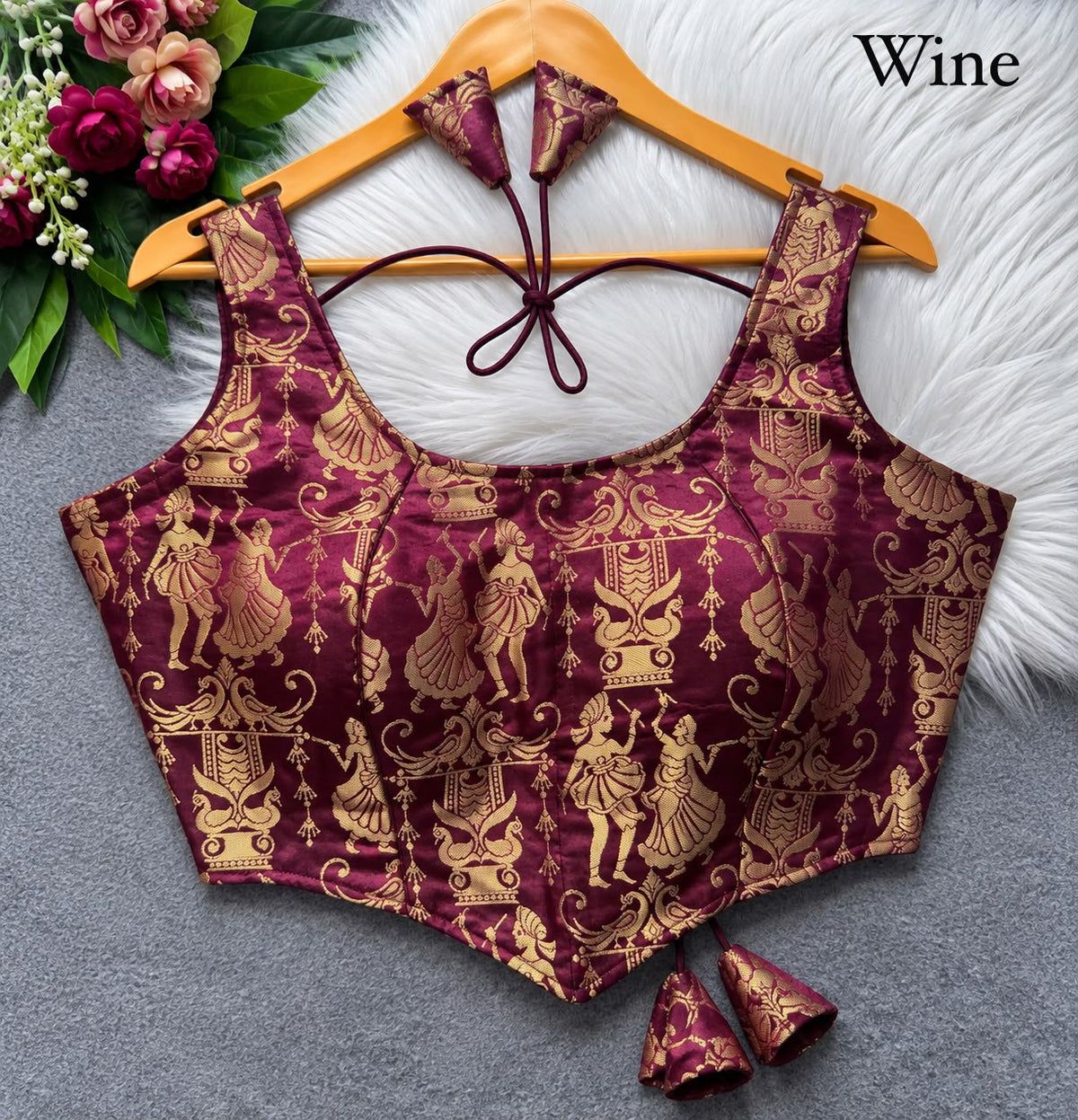 Heavy King Khab Banarasi With Tricot Fuising ready made blouse