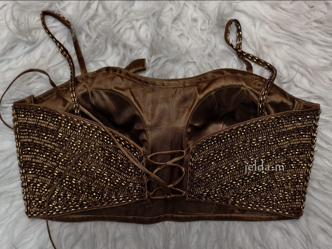 Beeds, pearl handwork custom made blouse