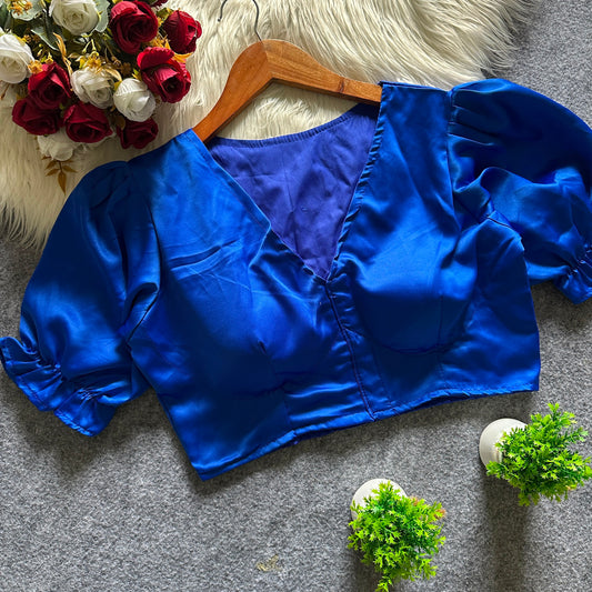 Pure malai satin ready made blouse