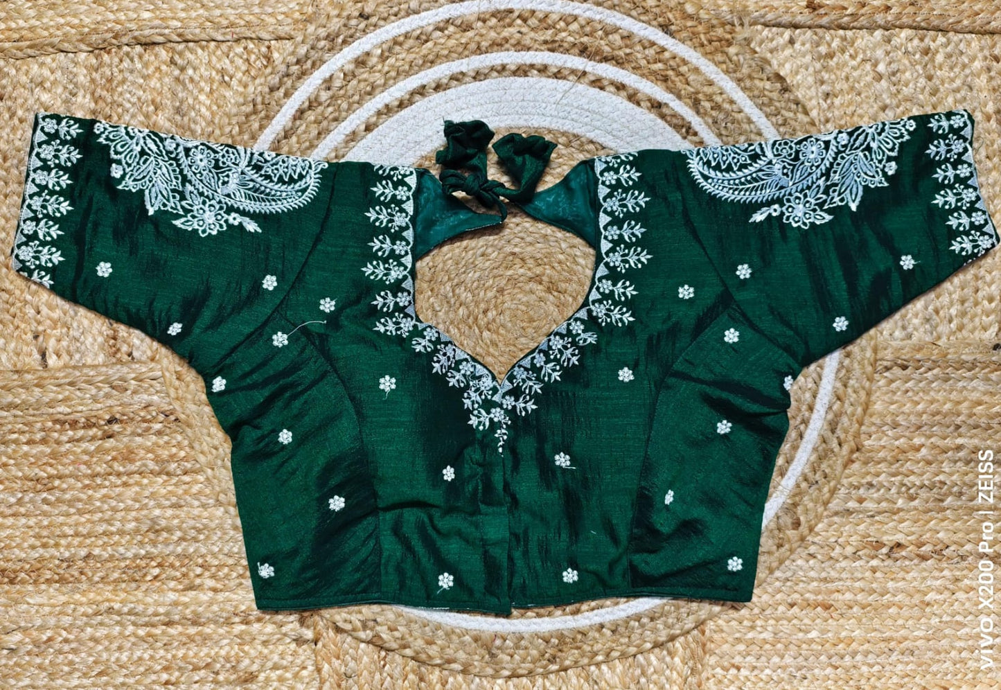 Vichitra silk ready made blouse