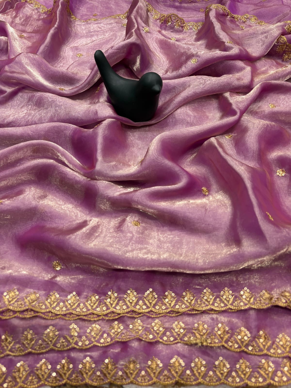 Fandy satin space silk saree