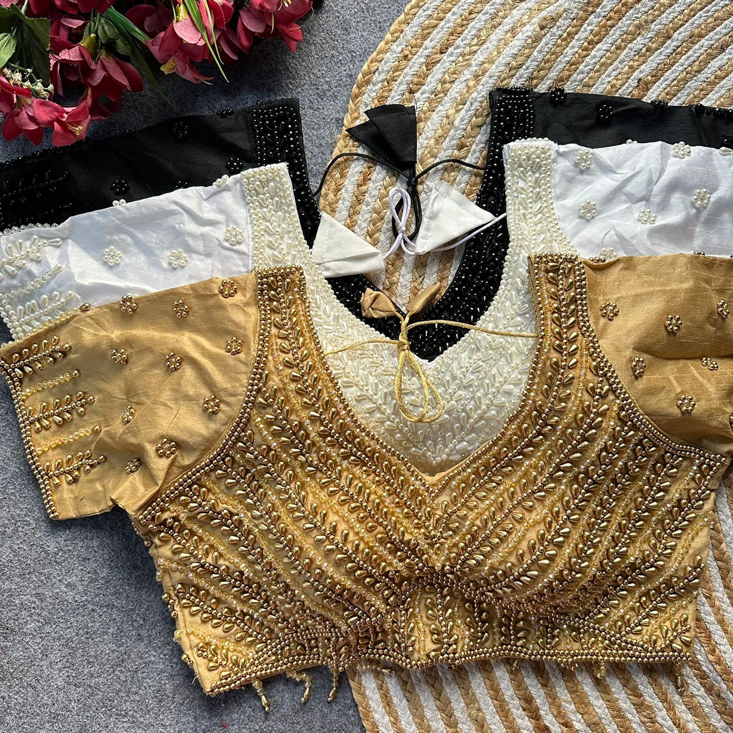 Pure handwork ready made blouse