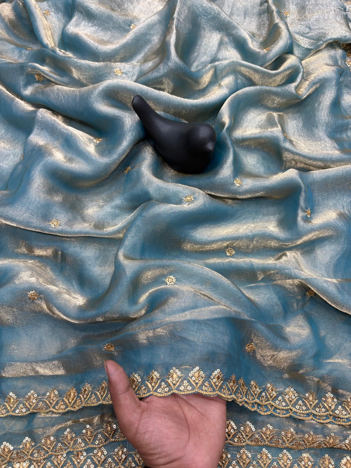 Fandy satin space silk saree