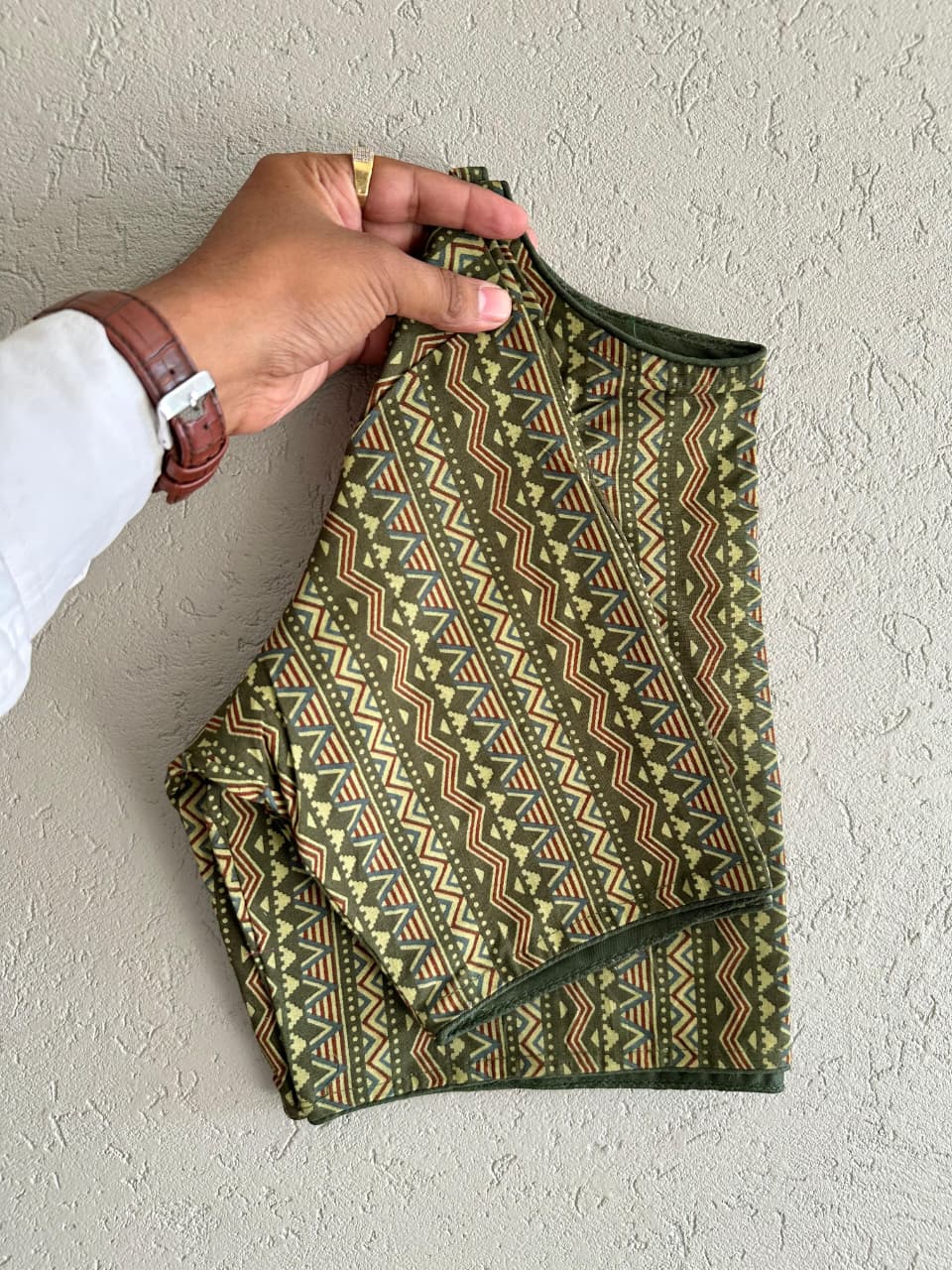 Pure Ajrakh Cotton ready made blouse