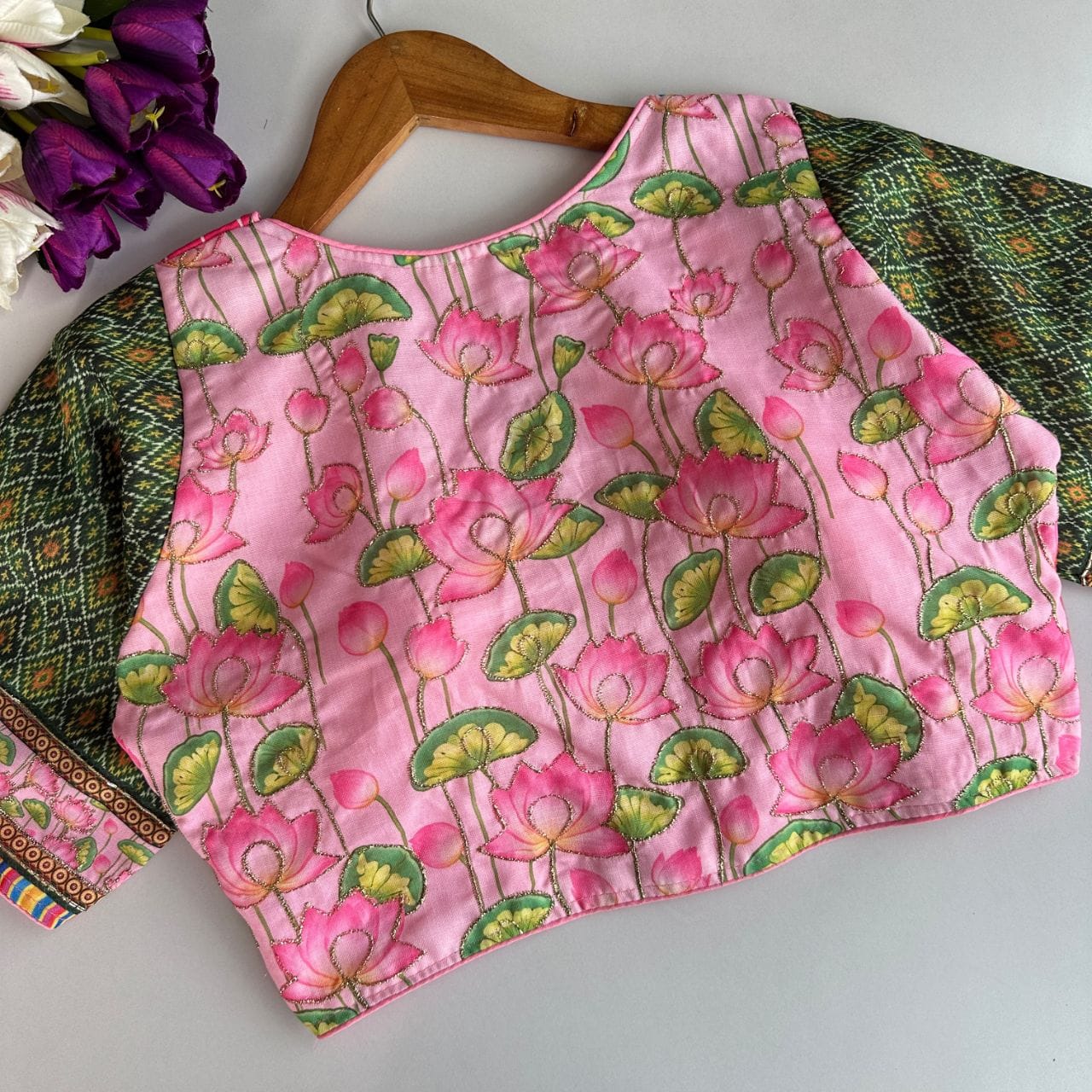 Pure Cotton Hand work ready made blouse