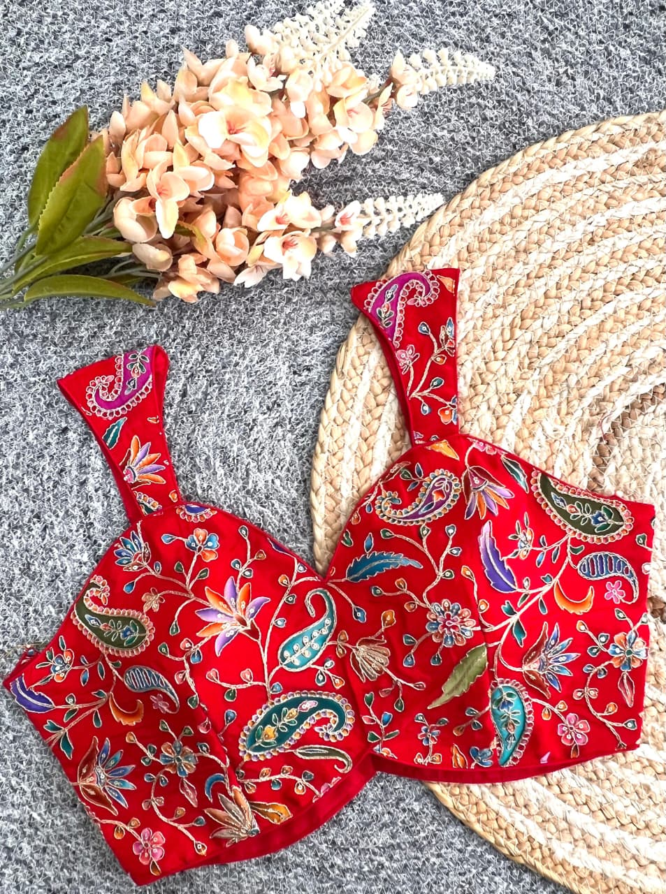 Pure crape sleeveless ready made blouse