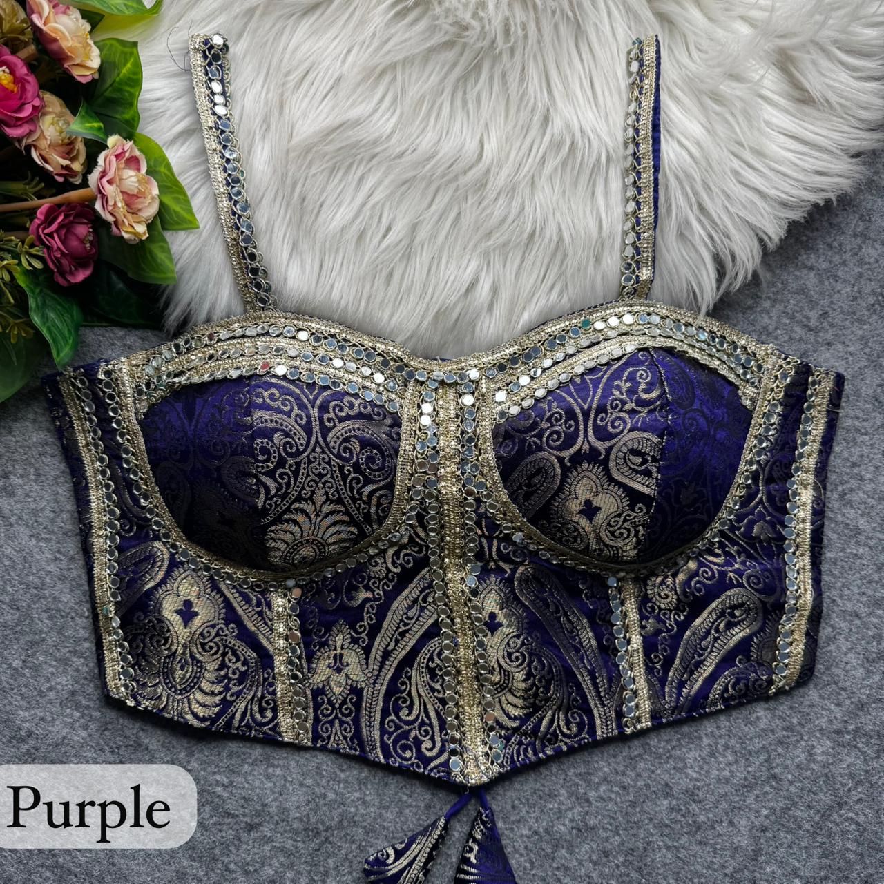 PARTYWEAR WESTERN STYLE CORSET READY MADE BLOUSE