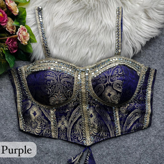 PARTYWEAR WESTERN STYLE CORSET READY MADE BLOUSE