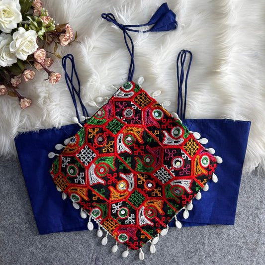 Heavy Embroidery With traditional Lace ready made blouse