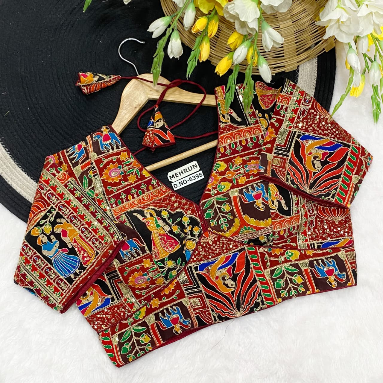 Viscose crep pojisan ready made blouse