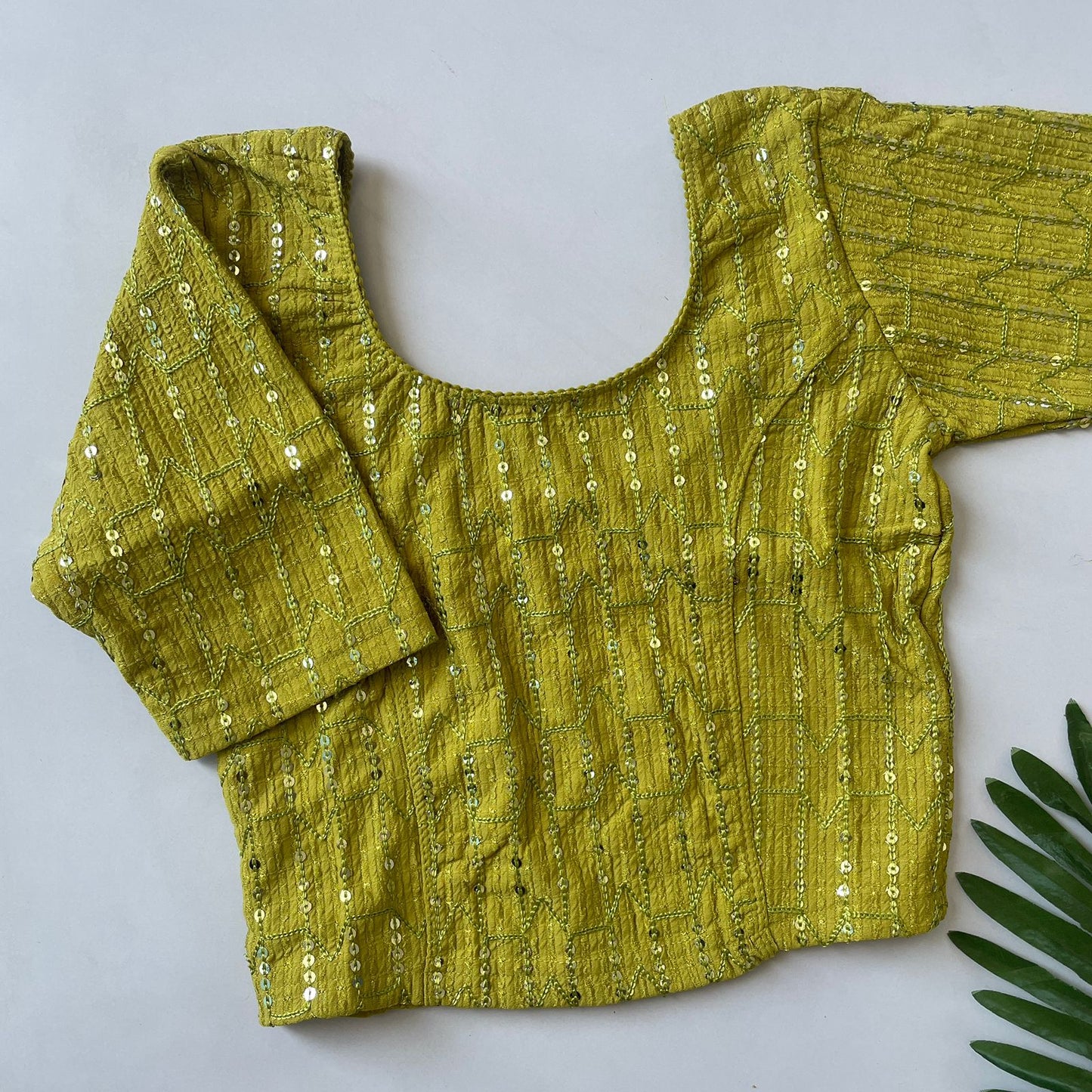Polyester with embroidery stretchable ready made blouse