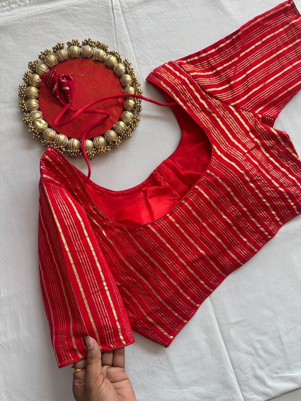 Pure dyeable cotton ready made blouse