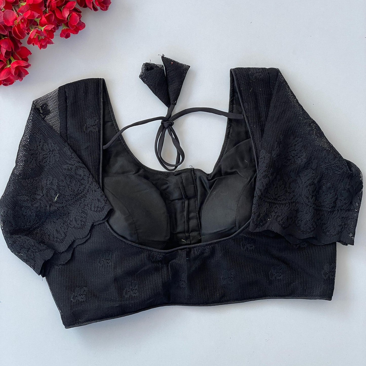 Knitting super net cutwork ready made blouse